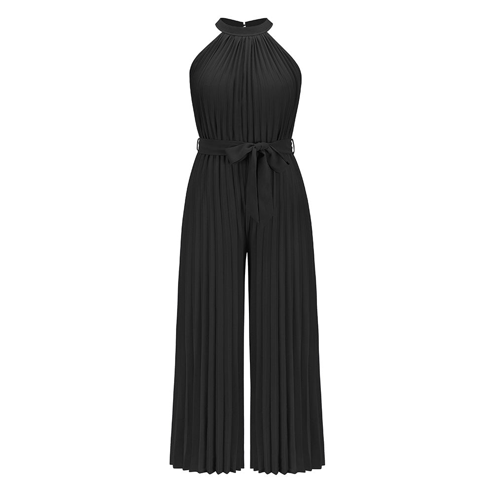 Sylis | Pleated Jumpsuit With Belt