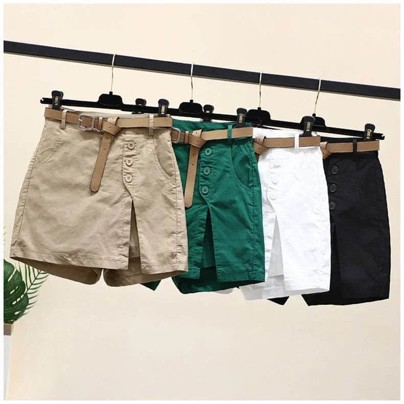 Sylis | Pure Cotton A-line Casual Shorts for Women