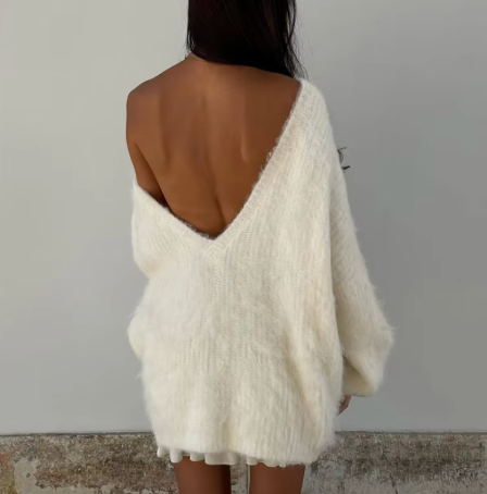 Sylis | Fluffy Oversized Sweater Dress