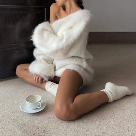 Sylis | Fluffy Oversized Sweater Dress