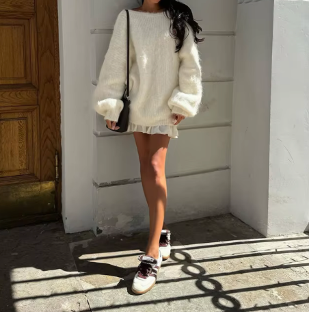 Sylis | Fluffy Oversized Sweater Dress