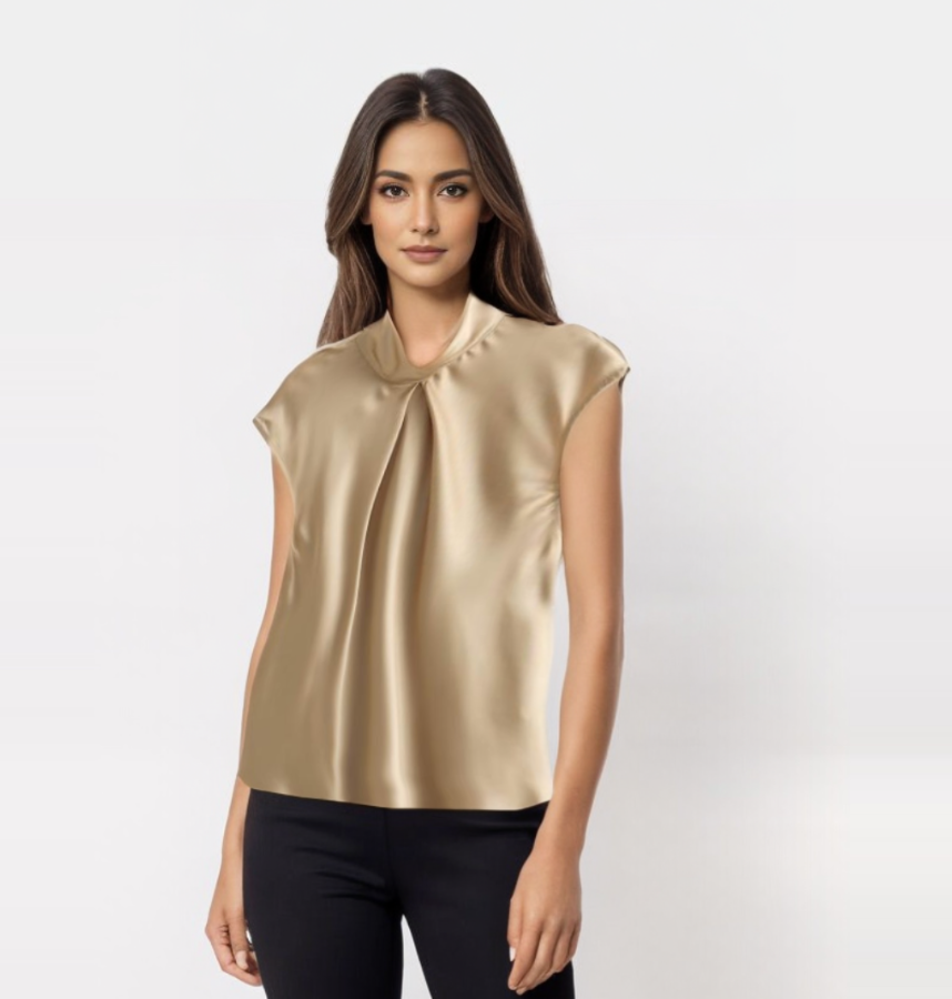 Sylis | Elegant Satin Sleeveless Blouse