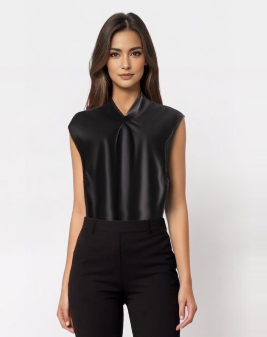 Sylis | Elegant Satin Sleeveless Blouse