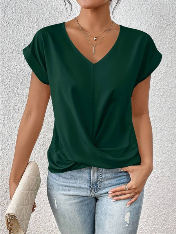 Sylis | Versatile Draped V-neck Blouse