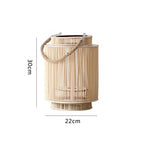 Imitation Bamboo LED Candle Lantern