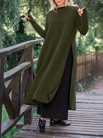 Sylis | Long casual split midi dress