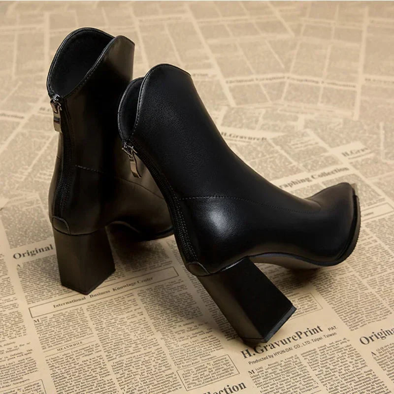 Sylis | Sleek Pointed Toe Ankle Boots