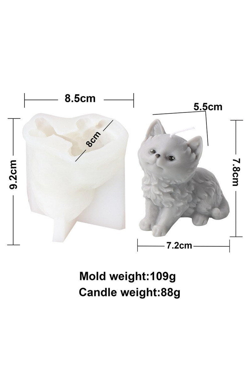 Bear Gypsum Candle Mold