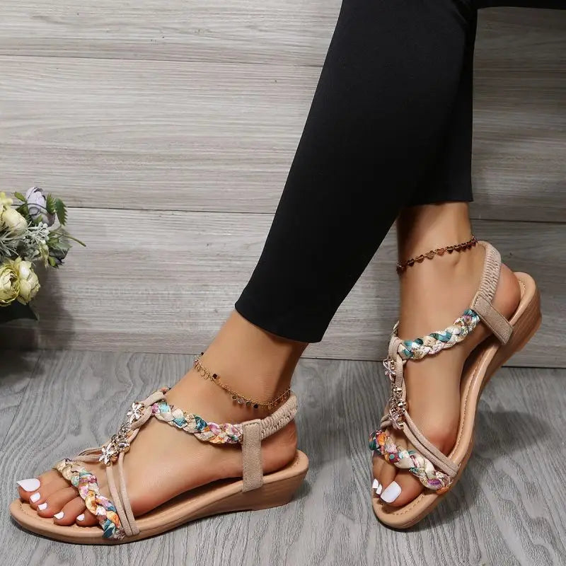 Sylis | Braided Flat Sandals