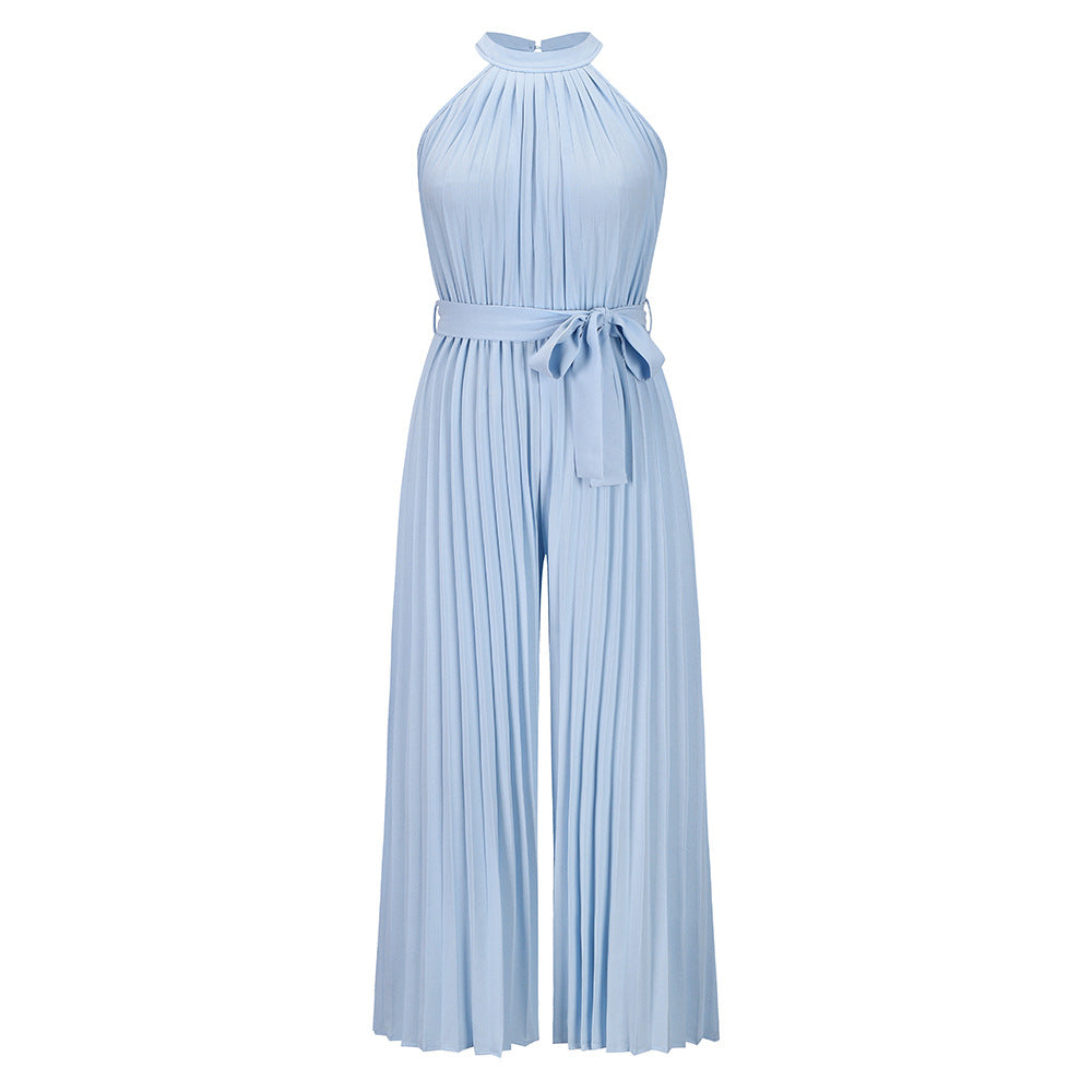 Sylis | Pleated Jumpsuit With Belt