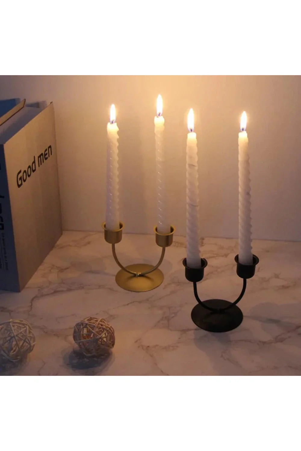 U-shaped candle holder