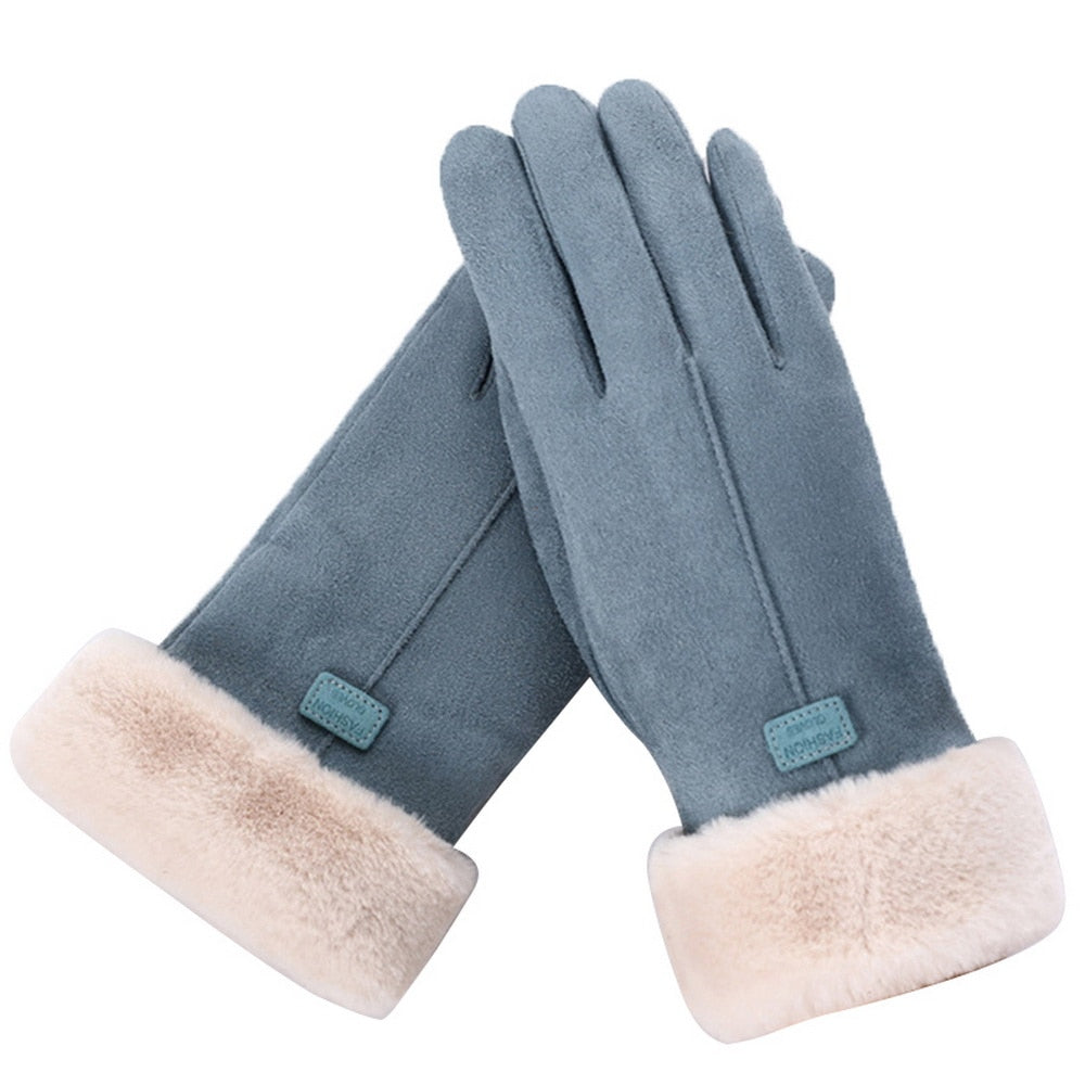 Sylis | Stylish & Warm Furry Winter Gloves for Women