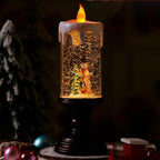 Snowfall Crystal Christmas Candle Light