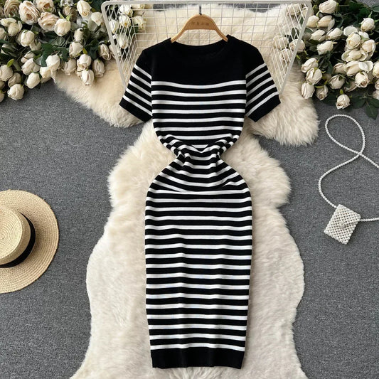 Sylis | Knitted Striped Beach Dress