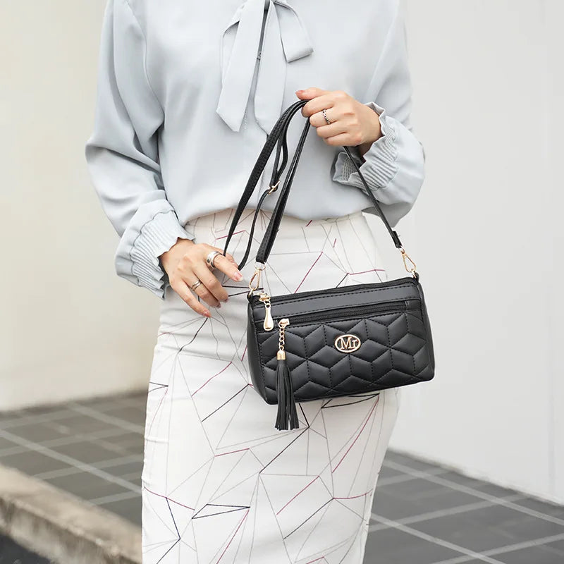 Sylis | Double Zipper Crossbody Bag