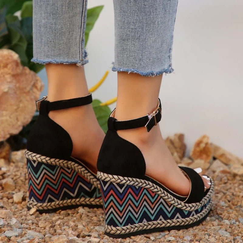 Sylis | Boho Wedge Sandals