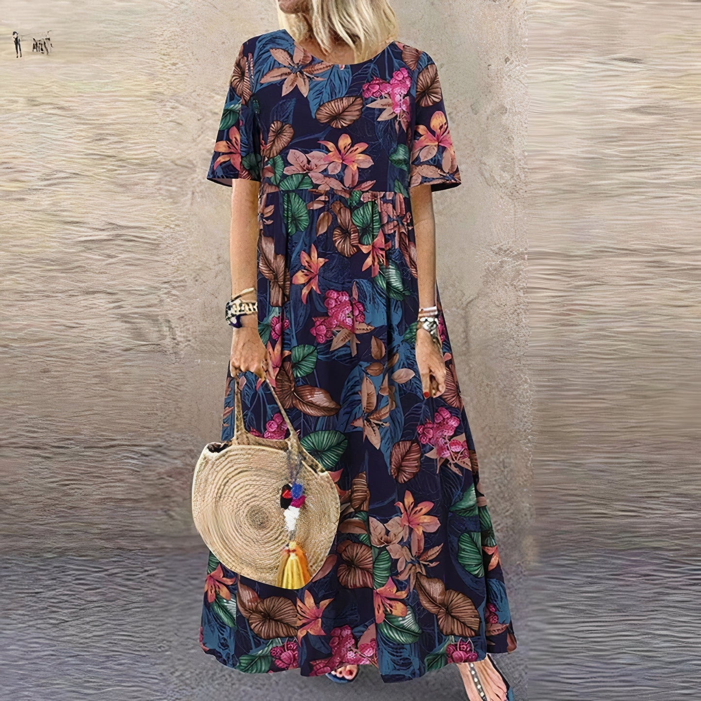 Sylis | Comfortable Contemporary Floral Dress