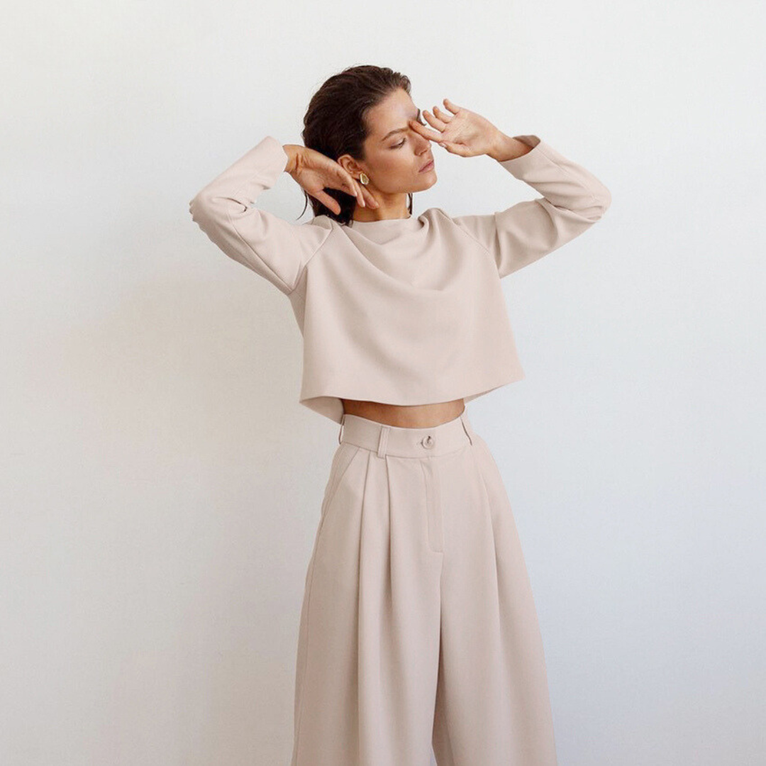 Sylis-Mode | Elegant Women's Two-Piece Set With Wide Cut Pants