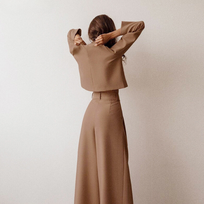 Sylis-Mode | Elegant Women's Two-Piece Set With Wide Cut Pants