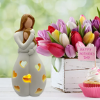Embracing Mother and Daughter Candle Holder - EternalBond