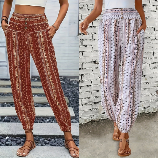 Sylis | Stylish High-Waist Printed Pants