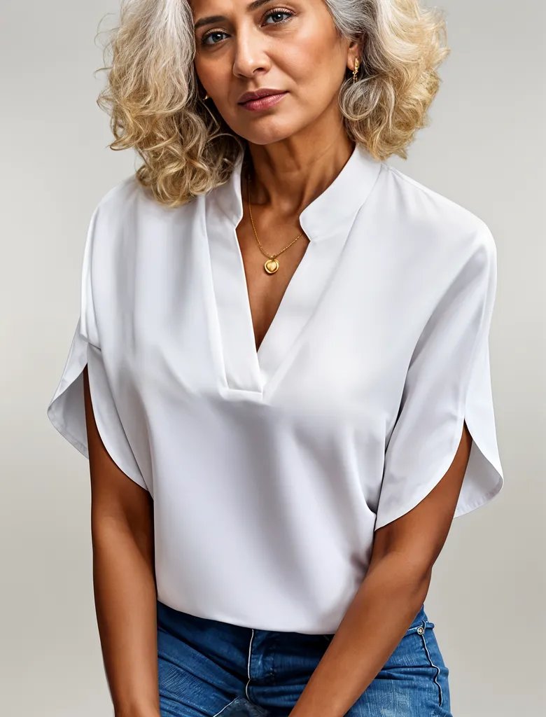 Sylis | Relaxed v-neck blouse |  FREE