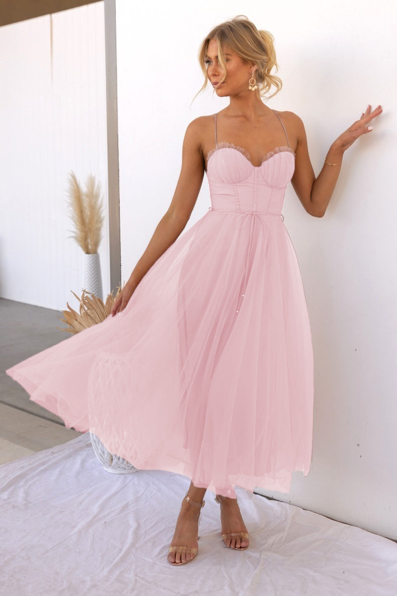 Sylis Modern Princess Chiffon Strap Party Maxi Dress