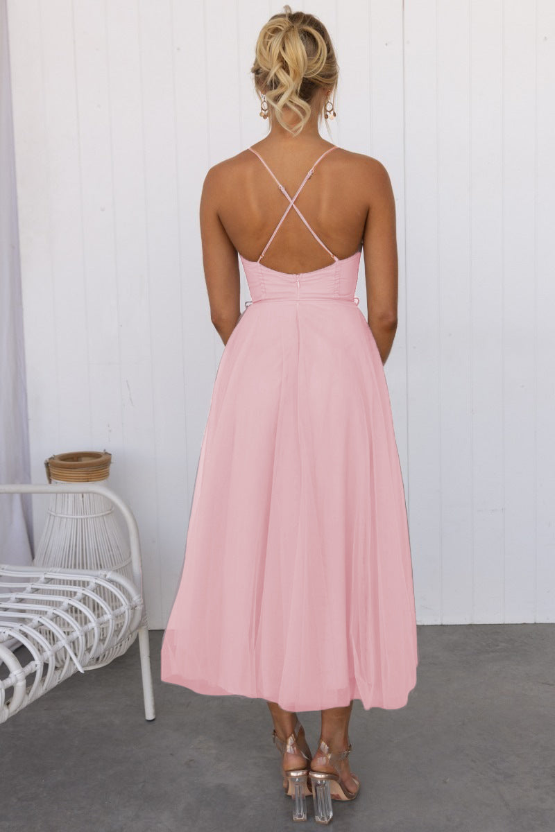 Sylis Modern Princess Chiffon Strap Party Maxi Dress