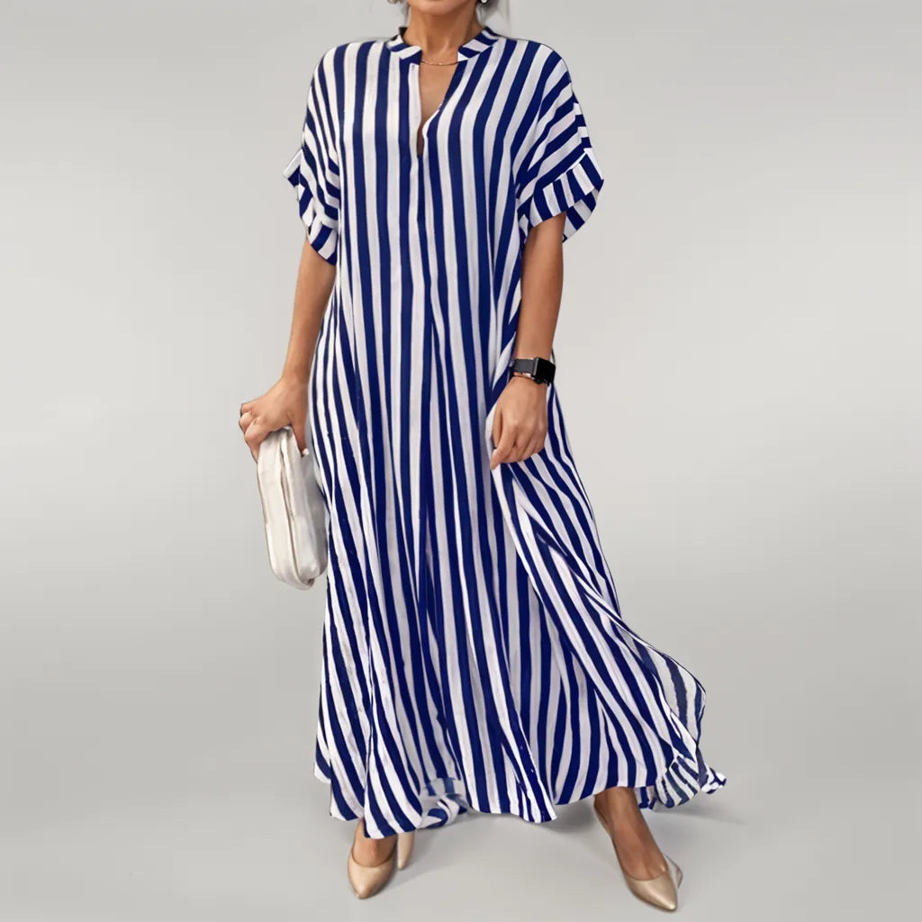 Sylis | Timeless Striped V-Neck Dress