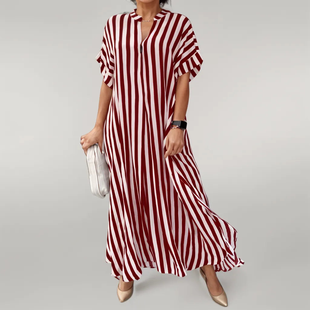 Sylis | Timeless Striped V-Neck Dress