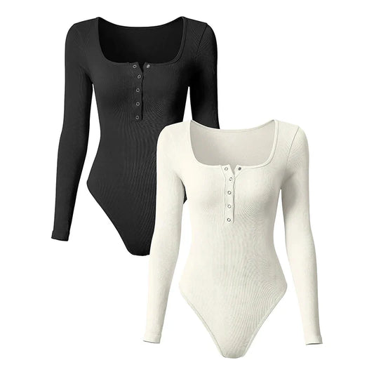 Sylis | Stylish Ribbed Long Sleeve Bodysuit