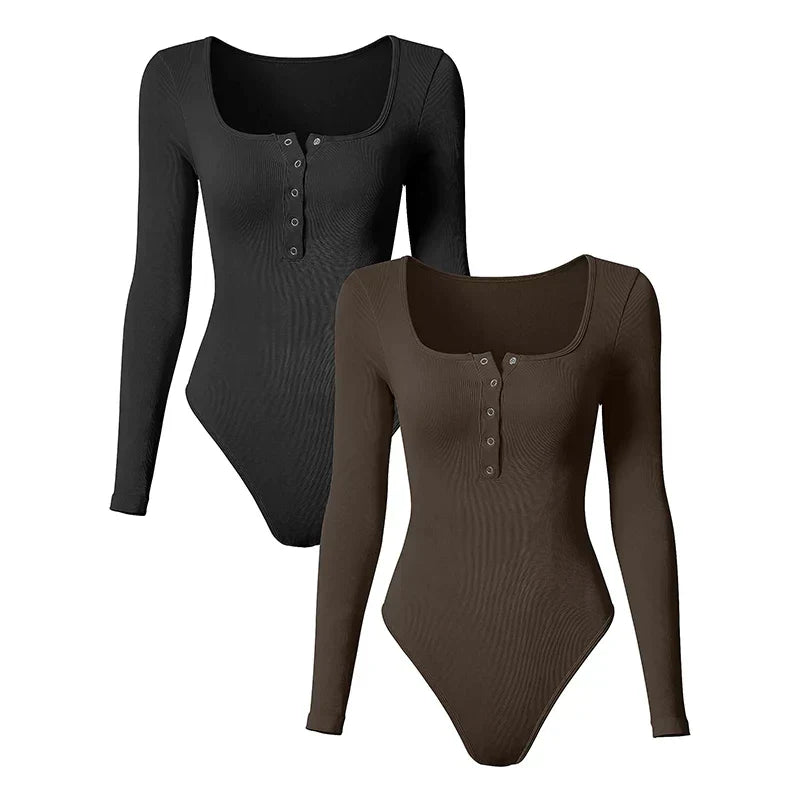 Sylis | Stylish Ribbed Long Sleeve Bodysuit