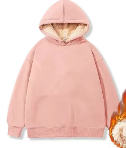 Sherpa lining sweatshirt with hood