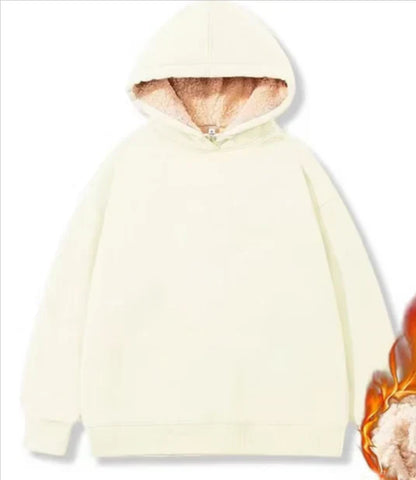 Sherpa lining sweatshirt with hood