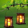 Solar-powered candle lanterns for garden and balcony – Weatherproof, Decorative LED lighting