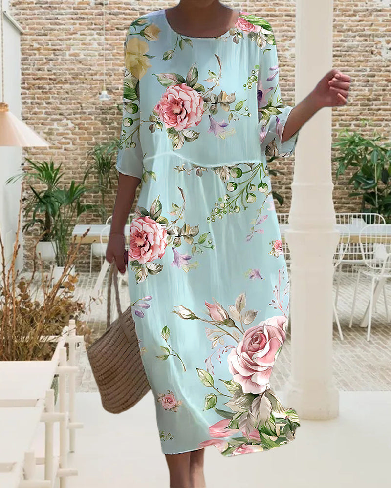 Sylis | Elegant Floral Print Dress