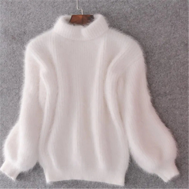 Sylis-Mode - Loose knitted solid color sweaters - Vintage Angora sweater