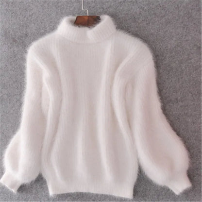 Sylis-Mode - Loose knitted solid color sweaters - Vintage Angora sweater