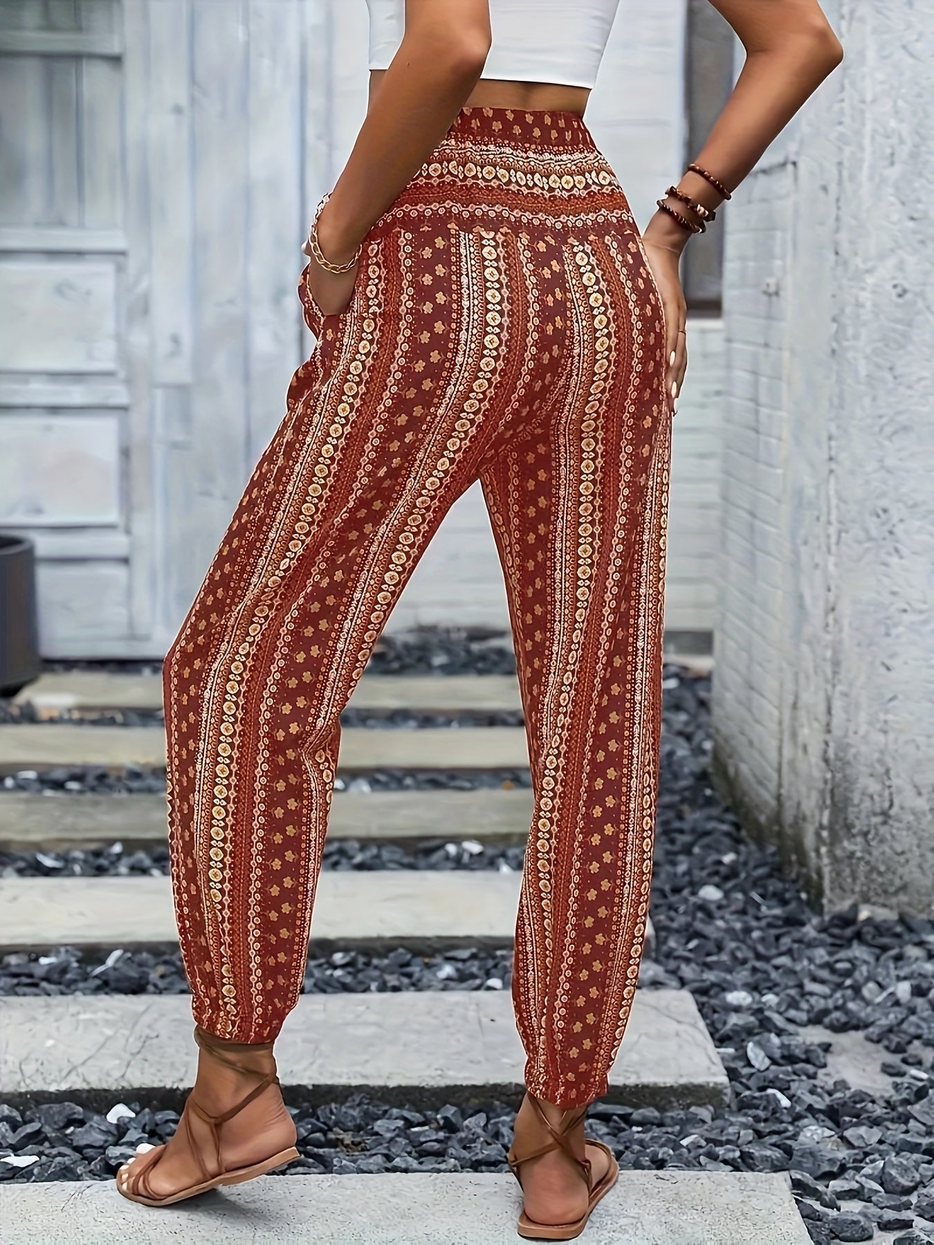 Sylis | Stylish High-Waist Printed Pants