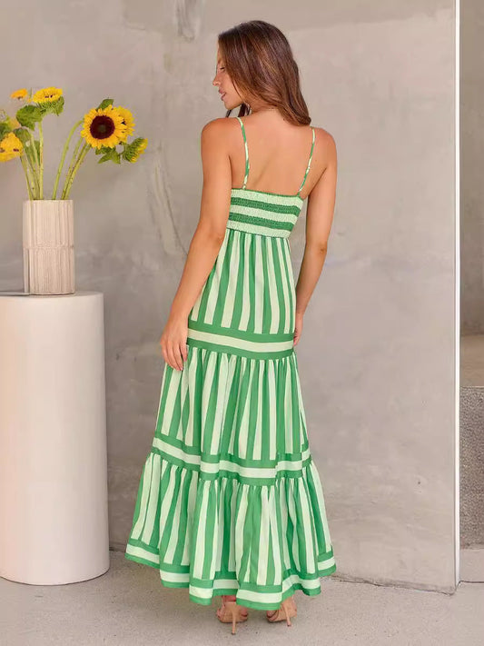 Sylis - Stylish Striped Summer Maxi Dress