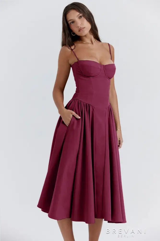 Sylis | Sleeveless Corset Midi Dress