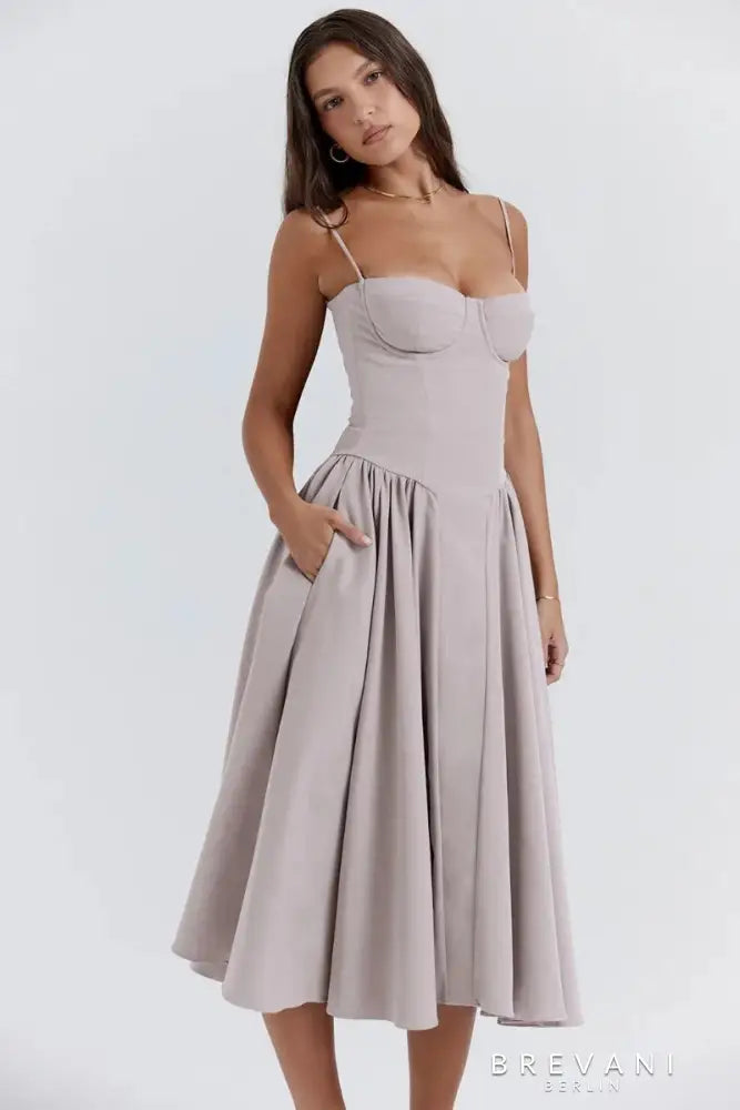 Sylis | Sleeveless Corset Midi Dress