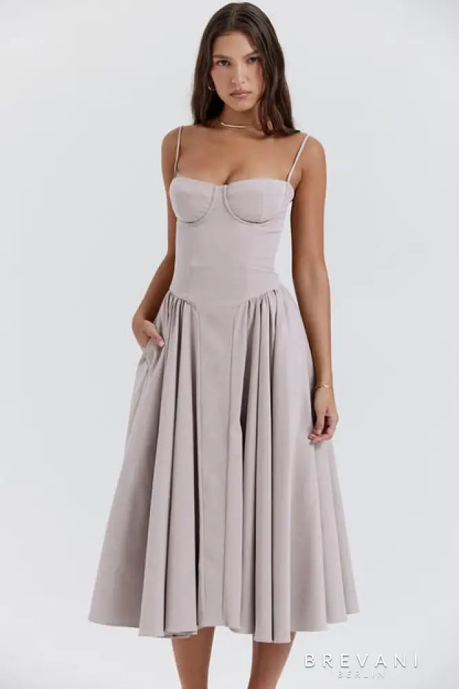 Sylis | Sleeveless Corset Midi Dress