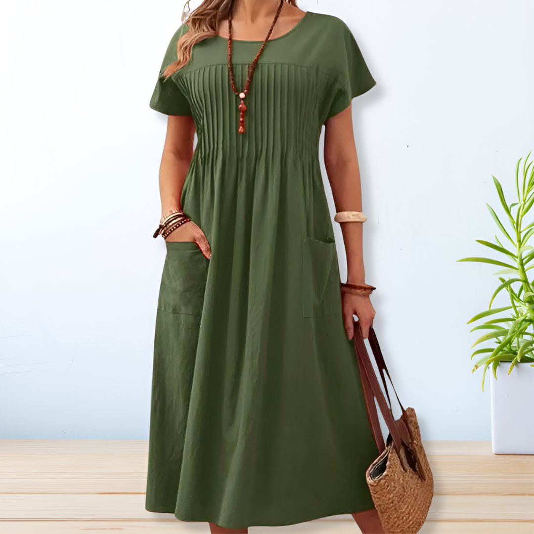 Sylis - Comfortable Fit Summer Dress with Pockets