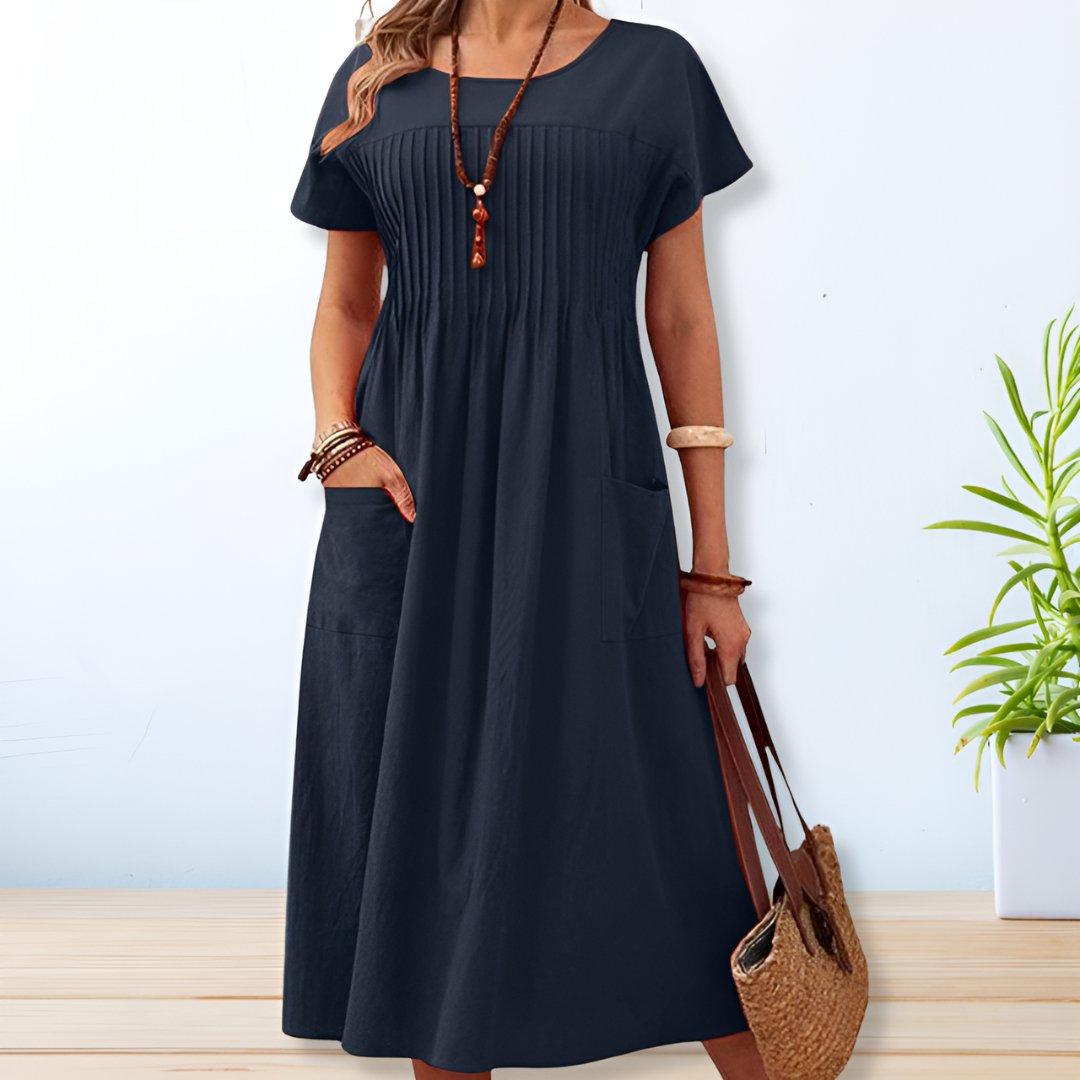 Sylis - Comfortable Fit Summer Dress with Pockets