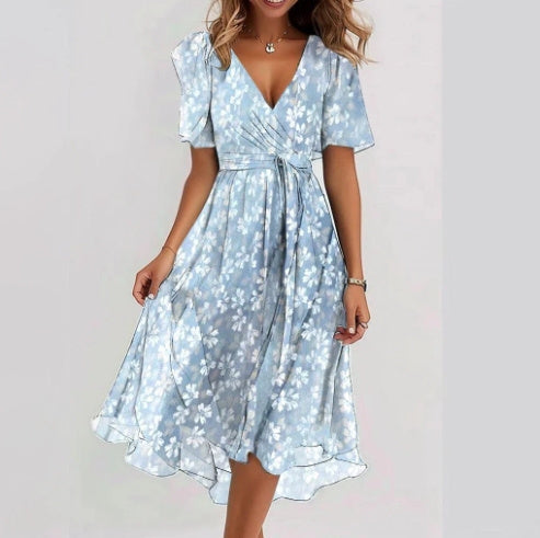 Sylis | Elegant Summer Dress With Short Sleeves