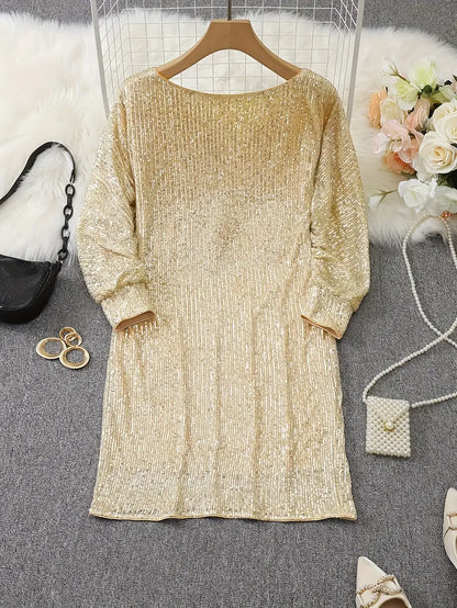 Sylis | Party sequin dress with contrast