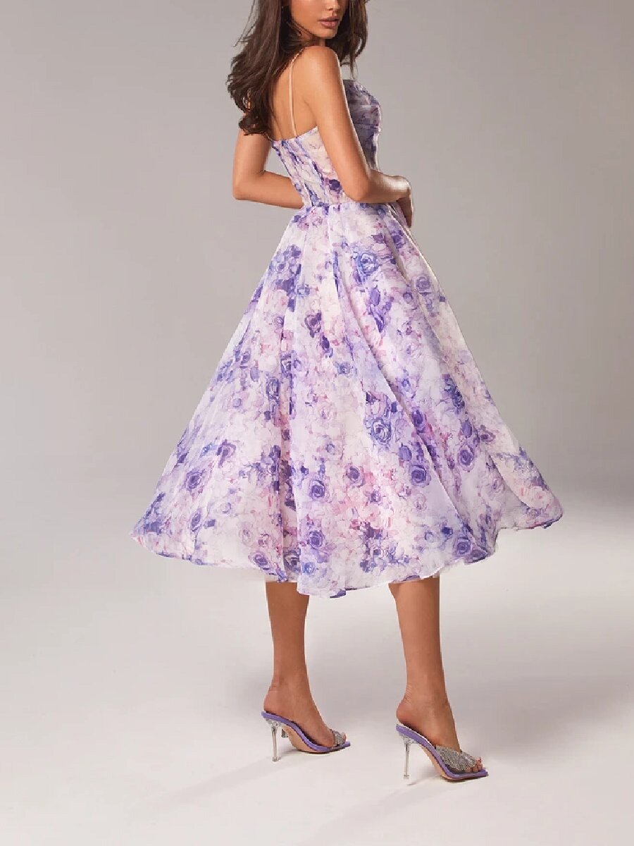 Sylis - Elegant Floral Printed Summer Dress