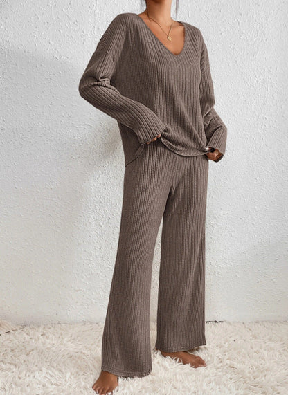 Sylis-Mode | 2-piece Lounge Set Rib pattern