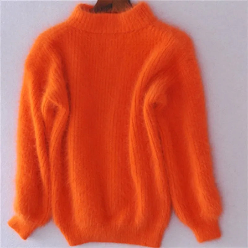 Sylis-Mode - Loose knitted solid color sweaters - Vintage Angora sweater